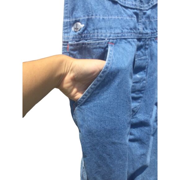 Vtg Sears Fieldmaster denim overalls sz 28 x 30 coveralls jeans farm garden work - Picture 5 of 10